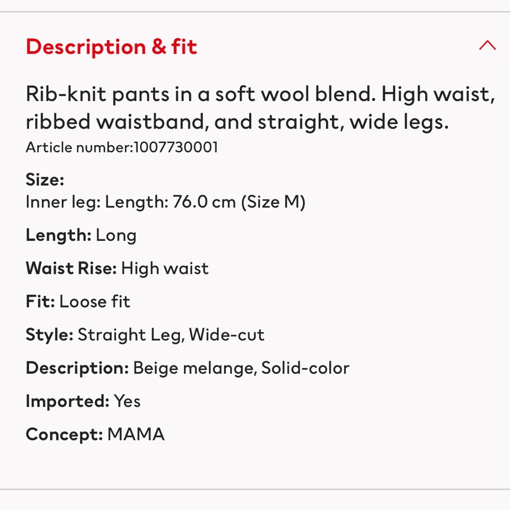 MAMA Rib-knit Wool-blend Pants. Medium - Picture 10 of 10